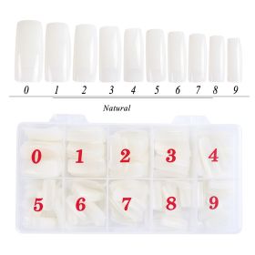 500pcs/Box Natural Style Nail Capsules Artificial Tips Full Cover Nails French Manicure False Nail for Beauty Salon Women