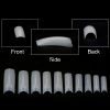 500pcs/Box Natural Style Nail Capsules Artificial Tips Full Cover Nails French Manicure False Nail for Beauty Salon Women