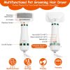 2 In 1 Multifunctional Pet Grooming Hair Dryer Slicker Brush Home Furry Drying Blower Portable Dryer 3 Heat Settings Adjustable Temperature Speed