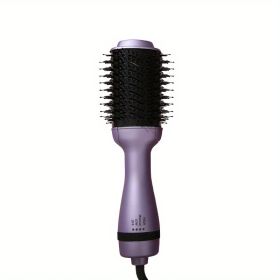 3-in-1 Hair Dryer Brush - Straighten and Style Your Hair with Hot Air Brush - Perfect for Damage-Free Hair Care (Color: Purple)