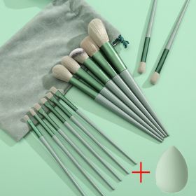 New 13Pcs Makeup Brush Set Makeup Concealer Brush Blush Loose Powder Brush Eye Shadow Highlighter Foundation Brush Beauty Tools (Handle Color: brush and puff)