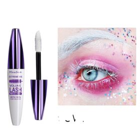 Natural Slender Mascara Thick And Smudge Proof Colorful Makeup Holding Long Lasting (Color: White)